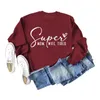 Women's Hoodies Super Mom Wife Tired Print Fall And Winter Long-sleeved Sweatshirt