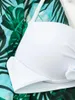 Женские купальники Три куски растения печатного узла Бикини прикрыть женский купальник бразильский женский феминино 2023 Biquinis Beach Count