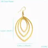 Dangle Örhängen FS Vacker Design Guld Färg Matt Polish Drop Earring For Lady