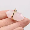 Pendant Necklaces Natural Rose Quartzs Charms Stone For Women DIY Jewelry Birthday Gift Size 20x35mm