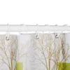 シャワーカーテン高品質のバーチフォレストファブリックシャワーカーテン防水自然の風景の印刷されたバスバスルームの装飾用のカーテン