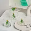 マグカップクリスマスツリーマグカップカップガラスカップガラスマグコーヒーマグホームデコレーションクリスマスギフトクリスマスデコレーションR230712