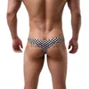 Underpants Sexy Men Underwear Briefs Cotton Cueca Plaid Shorts Thong Breathable Fitness Underpants Thongs Slip Homme Underwear Briefs J230713