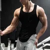 Linne för herr Gym Bodybuilding Stringer Top Workout Muscle Cut Shirt Fitness Ärmlös väst Sport T-shirts Polera Musculosa Hombre