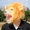 Party Supplies Open Mouth Lion Mask Halloween Latex Animal Headgear Bar Funny Props