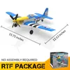 كهربائي/RC Aircraft Volantex Blue P51D Mustang Aircraft 2.4g 4-channel التحكم عن بُعد مع نظام استقرار Xpilot واحد STUNT 761-5 230712