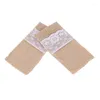 Bols 200 Pcs Couverts En Jute Naturel Couteaux Et Fourchettes Ensemble Argenterie Sac Titulaire Toile De Jute Dentelle Fête De Mariage Décor