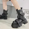 Buty jesienne Chelsea Kobiety krótkie botynki Kobieta moda grube podeszwy mieszkania obcasy botki kostki poślizgnij się na damach zima botas femininas t230713