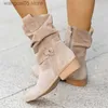 Botlar Chelsea Boots Kadınlar İçin Sonbahar Moda Sahte Süet Ayak Bilgisi Kadın Düşük Topuklu Yuvarlak Toe Boyutu 43 Düz Sıradan Ayakkabı Ücretsiz Nakliye T230713