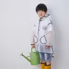 어린이 비옷 방수 레인 판초 명확한 투명한 어린이 유치원 학교 학생 Rainsuit 보호 폰치