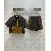 23SS Casual Suit Domens Designer Odzież Kobiety Zestawki Dopasowanie Kolor Pół zip duże kieszeń do podwójnego logo Logo z krótkim rękawem