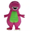 2018 Factory Outlets Profession Barney Dinosaur Mascot Costumes Halloween Cartoon Adult Size Fancy Dress194V