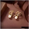 Stud Diseñador de moda Marca Pendiente para mujer Letra Vivian Diamond Pearl Gold Hoop Earing Westwood Women Trend Pendientes Drop Delive Dhsfj