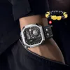 Wristwatches DOM WATCH MAN Fashion Creative Chronograph Calendar Quartz Skeleton Punk Wind Waterproof Men's Watch 230712