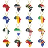 SOMESOOR Hiphop Afrika Karte Anhänger Halskette Schmuck Goldene Farbe Edelstahl Kette Ghana Nigeria Land Für Frauen Geschenke L230704