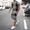 Мужские пластинки EST Summer Mens Tshirtsshortssets Слушаная негабаритная лучшая пара