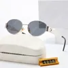 Dames designer zonnebril metalen frame luxe heren zonnebril UV400 polaroid ovale zonnebril sieraandrijving vakantiebrillen met doos