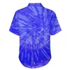 Chemises décontractées pour hommes Hippie Tie Dye chemise de vacances bleu été moderne homme mode Blouses à manches courtes vêtements personnalisés grande taille 3XL 4XL