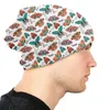 Bérets Bonnet Hiver Chapeau de tricot chaud Hommes Femmes Butterfly Patché