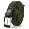 Belts Men's Business Casual Luxury Breathable Braided Elastic For Men Women High Quality Fashion Knitted Pin Buckle Belt