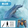 Electric/RC Boats Mini Remote Control Submarine Radio Nuclear Submarine Ship Fish Tank Toy Shark Waterproof Model RC Boat Bath Tub Gifts For Kid 230713