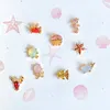 Ins Hot Sale Multicolor Crystal Ocean Animal Charm Pendantnecklaces for Women Delicate Starfish Chain Choker Necklaces L230704