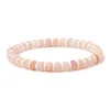 Strand Abacus Shape Beads Bracelets For Women Men Natural Pink Aventurine Agates Green Malachite Stone Bracelet Boho Jewelry