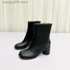 Boots UnisexReal Leather Ninja Tabi Boots Women Split Toe Boots Women 6cm High Heels Women Shoes Winter Ankle Boots Botas de mujer T230713