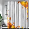 Thanksgiving Shower Curtains Fall Pumpkin Truck Shower Curtain Set Autumn Farmhouse Bathroom Curtain Decorations