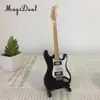 Kitchens Play Food 1/6 Scale Miniature Musical Instrument Craft Toys Electric Guitar Model Dollhouse Decoration Accessory Black 230713