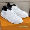 2023 causal Shoes Men's White Black Leather Technical Casual Walking Famous Rubber Sole Party Wedding Runner Skateboard Walking