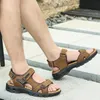 Sandalen Mannen Echt Lederen Sandalen Merk Klassieke Sandaal Zomer Mannelijke Outdoor Casual Lichtgewicht Sandaal Mode Sneakers Grote Maat 45 230712