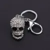 Keychains European And American Style Skull KeyChain Big Crystal Purse Bag Ornament Car Key Accessories Men Women Fashion Pendant306r