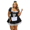 Sexy French Maid Costume Halloween Cosplay Costume Carnival Theme COS Uniform Plus Super Size 4XL 6XL Classic French Maid Fancy Dr302K