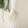 Curtain Poles 2 pieces Bohemian woven leaf curtain Tie clip rope curtain tie bracket home decoration manual curtain buckle rope Z230714