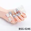 Autocollants pour ongles 16 bandes Décoration 3D pour ongles Enveloppes de vernis auto-adhésives Fashion Gel Art Semi Cured