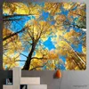 Tapisseries Automne forêt paysage décoration de la maison art tapisserie hippie bohème décoration tenture psychédélique scène tapisserie feuilles R230713