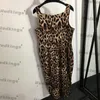 Ladies Leopard Dress Fashion Vest Dresses Retro Slim kjolar Girls Crew Neck One Piece Dresses Plus Size Dress Clothing