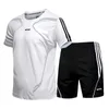 Mens Tracksuits Running Tight Tshirt Sports Set Gym Fitness Top with Beach Pants 2PC Sportswear Quick Drying Fashion Plus Size Clothing 230712