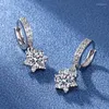 Серьги yayi yayi fine jewelry white natural moissanite драгоценные камни циркония серебряный цвет свадебный обруча