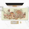 Tapis de souris de jeu Extra Large Kawaii Vintage Cottagecore champignons XXL tapis de bureau étanche à l'eau antidérapant accessoires de bureau d'ordinateur portable