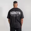 Men's T-Shirts COLOR Gym Tees Tops Fitness Mens Oversize T Shirt Outdoor Hip Hop Streetwear Loose Short Sleeve Bodybuilding Clothing 230712