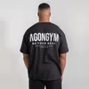 Koszulki męskie KOLOR Siłownia Tees Topy Fitness Męskie Oversize T Shirt Odkryty hiphopowy sweter Luźna odzież do kulturystyki z krótkim rękawem 230712