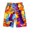 Summer Beach Pants Men's Quick Dry Casual Split Shorts Loose Large Couple Swim Flower Shortskz3030ut