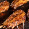 BBQ Verktyg Tillbehör 5st Grill Rostfritt stål U-formad gaffelset Utomhusstekpinnar Utdragbar Rostare Kök Hem Picknicktillbehör 230712