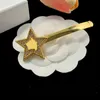 Fashion Women Hair Clip Designer Pink Barrettes Clips Gold Jewelry Rhinestone Hairpins Crystal Hairclip Hairgrip Pins Girls Jewerly 237131C