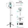 Selfie Monopods 2023 Bluetooth Selfie Stick con stabilizzatore per treppiede per smartphone Stabilizzatore Android Cellulare Wireless Selfie Stick con luce R230713