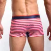 Slip Sexy Sous-Vêtements Hommes USA Drapeau Boxers Stripe Respirant Boxer Star Jockstrap Bermudas Masculina De Marca Sexy Boxer Shorts J230713