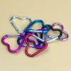 1000Pcs/Lot Party Gift Heart-Shaped Aluminum Carabiner Key Chain Clip Outdoor Camping Keyring Hook Water Bottle Hanging Buckle Wholesale G0713