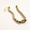 18k Gold Plated Designer Letter Pendant Necklace Choker Luxury Design Leather Chain Brand Halsband för kvinnliga smycken Hög kvalitet